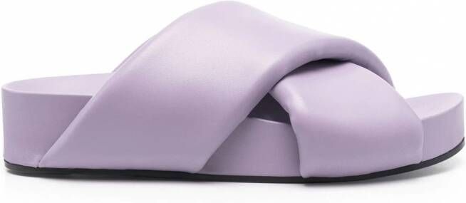 Jil Sander Sandalen met gekruist bandje Paars