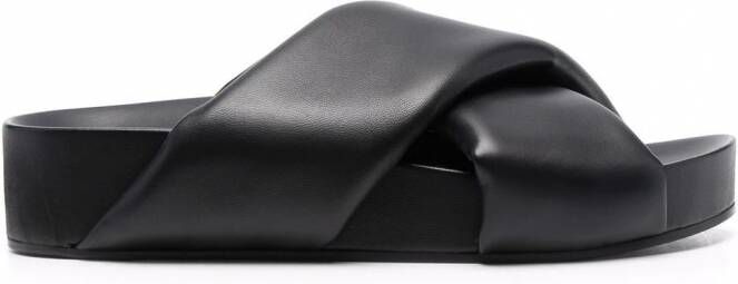 Jil Sander Sandalen met gekruiste bandjes Zwart