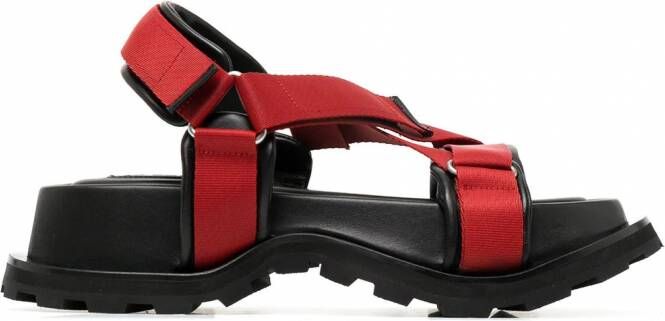 Jil Sander Sandalen met gekruiste bandjes Zwart