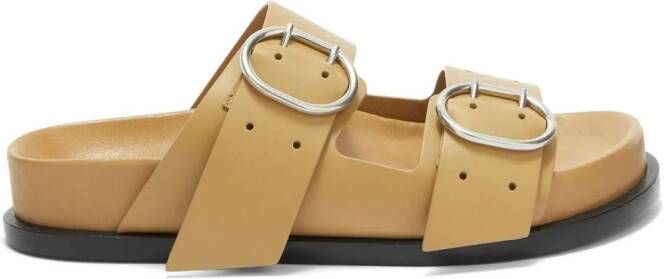 Jil Sander Sandalen met gesp Bruin