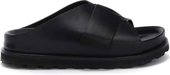 Jil Sander Slippers met plateauzool Zwart