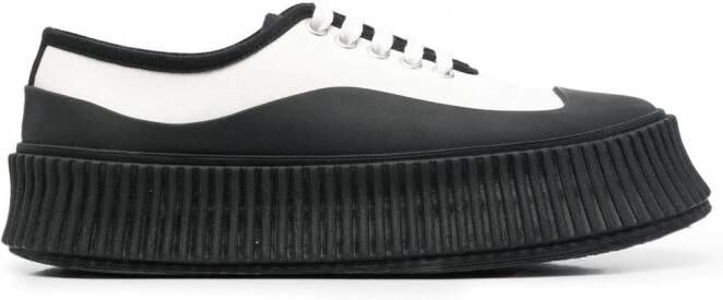 Jil Sander Sneakers met chunky zool Wit