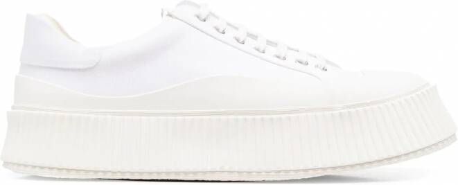 Jil Sander Sneakers met chunky zool Wit