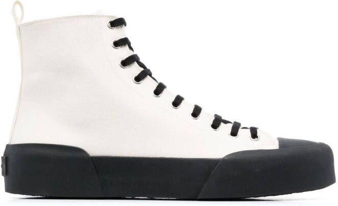 Jil Sander Tweekleurige sneakers Wit