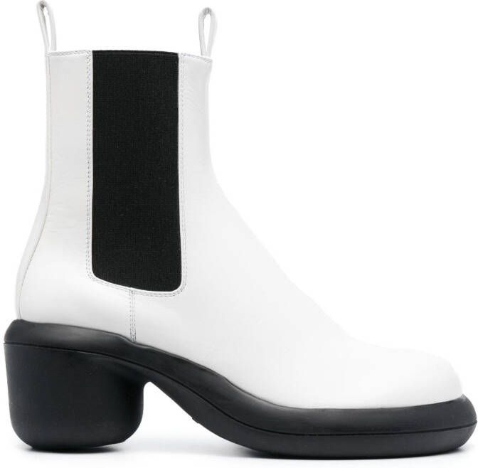 Jil Sander Chelsea leren laarzen Wit