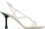 Jimmy Choo Etana 80 mm leren sandalen met bandjes Wit - Thumbnail 1