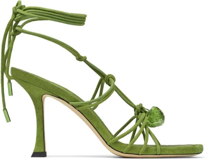 Jimmy Choo Jemma 90 mm sandalen met bandjes Groen