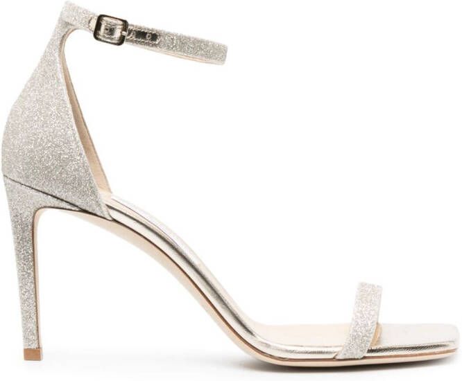 Jimmy Choo Alva leren sandalen Zilver