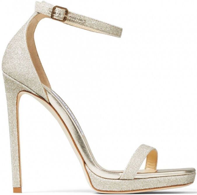 Jimmy Choo Alva sandalen met glitter Goud