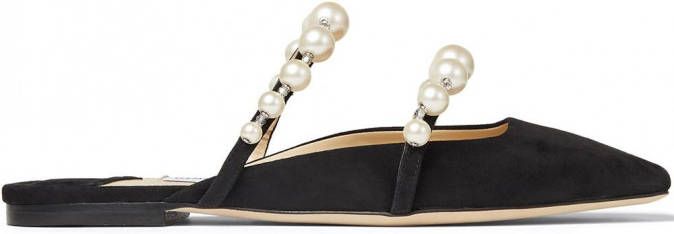 Jimmy Choo Amaya suède muiltjes Zwart - Schoenen.nl