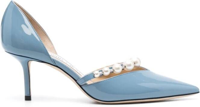 Jimmy Choo Aurelie 65 leren pumps Blauw