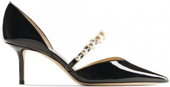 Jimmy Choo Aurelie pumps verfraaid met parels Zwart