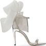 Jimmy Choo Aveline Hoge Hak Sandalen van Wit Leer Gray Dames - Thumbnail 2