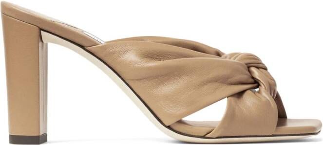 Jimmy Choo Avenue leren sandalen Beige