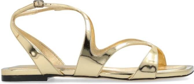 Jimmy Choo Ayla metallic sandalen Goud