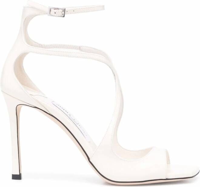 Jimmy Choo Azia sandalen met vierkante neus Wit