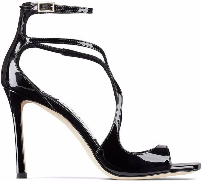 Jimmy Choo Azia sandalen met vierkante neus Zwart