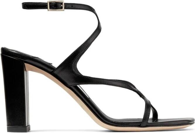 Jimmy Choo Azie leren sandalen Zwart