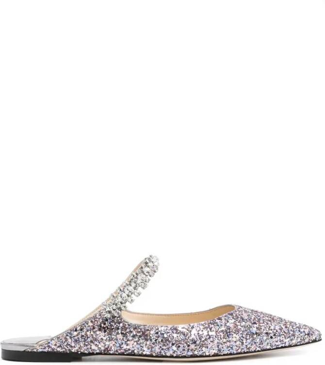 Jimmy Choo Ballerina's met pailletten Paars