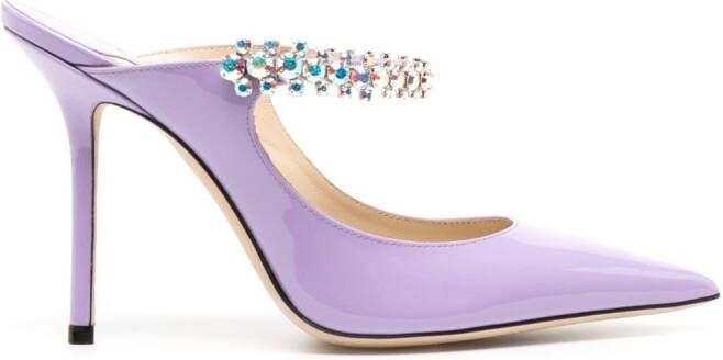 Jimmy Choo Bing muiltjes verfraaid met kristallen Paars