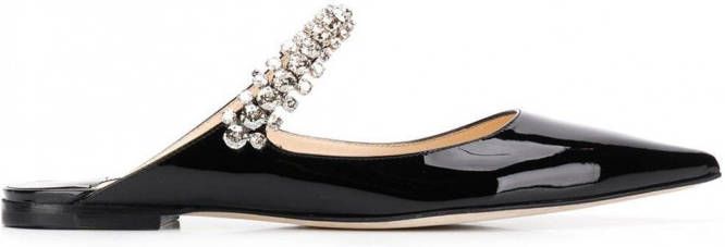 Jimmy Choo Bing ballerina's verfraaid met kristallen Zwart