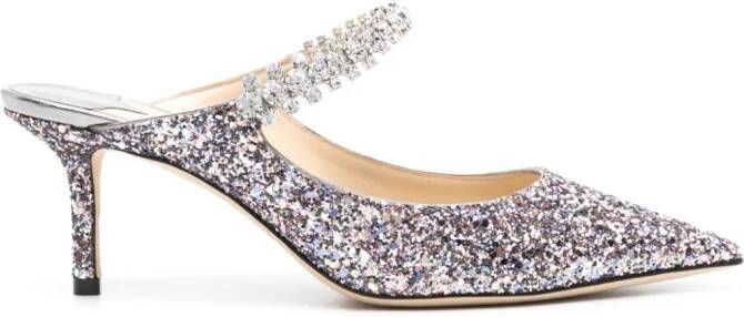 Jimmy Choo Bling 65 glitter muiltjes Roze