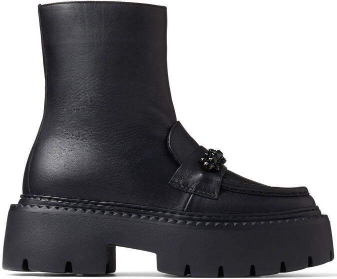 Jimmy Choo Bryer laarzen verfraaid met kristallen Zwart