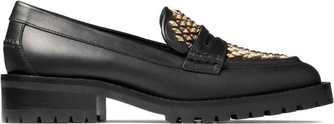 Jimmy Choo Deanna loafers verfraaid met studs Zwart