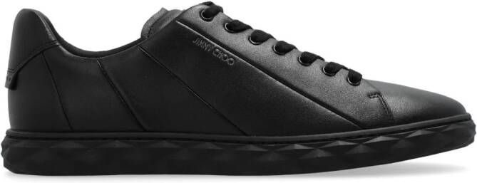 Jimmy Choo Diamond Light leather sneakers Zwart