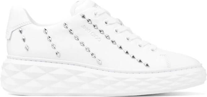 Jimmy Choo Diamond Light sneakers met glitters Wit