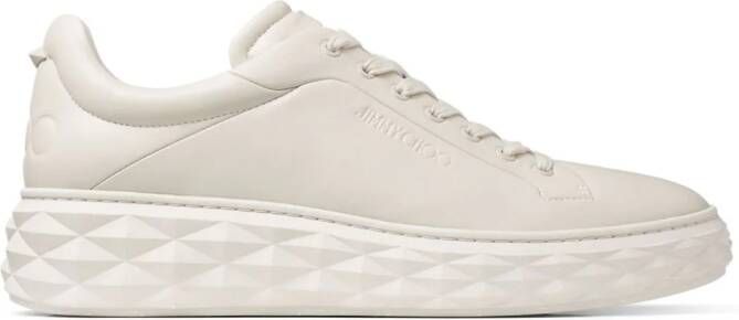 Jimmy Choo Diamond Maxi leren sneakers Beige