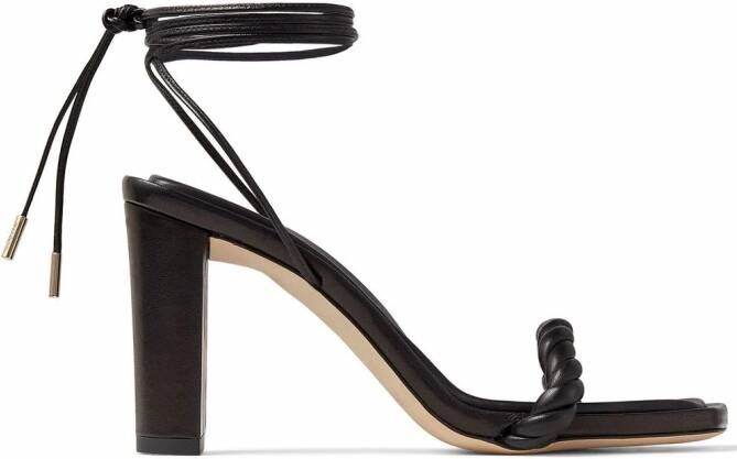 Jimmy Choo Diosa leren sandalen Zwart