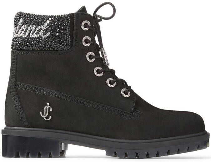Jimmy Choo x Timberland laarzen met kristallen Zwart