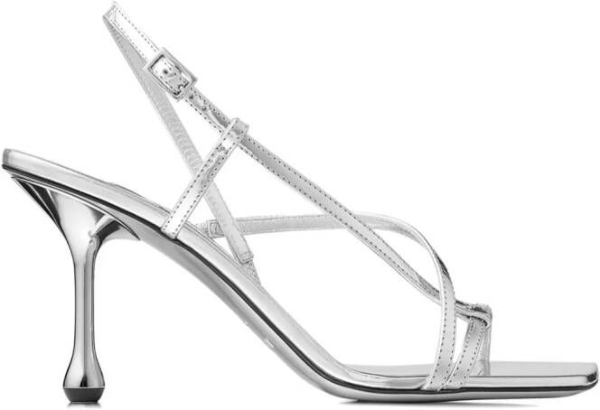 Jimmy Choo Etana 80 mm sandalen Zilver