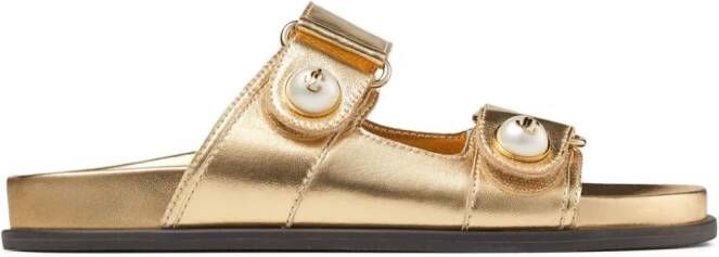 Jimmy Choo Fayence leren sandalen Goud