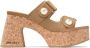 Jimmy Choo 95 mm Fayence muiltjes met sleehak Beige - Thumbnail 1