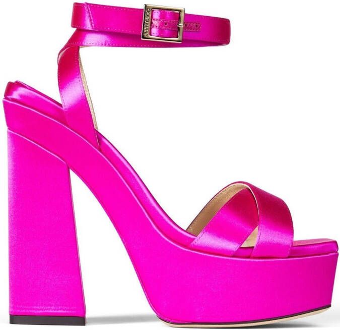 Jimmy Choo Gaia sandalen met plateauzool Roze