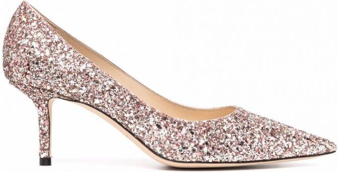 Jimmy Choo Pumps met glitter Roze
