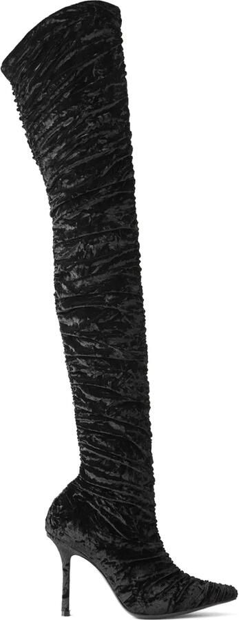 Jimmy Choo 100 mm leren laarzen Zwart