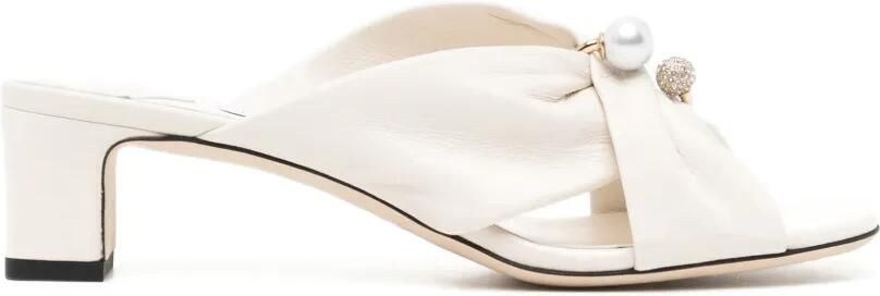 Jimmy Choo 45 mm Rafi sandalen Beige