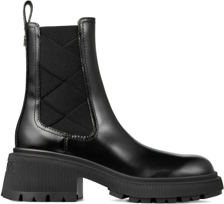 Jimmy Choo 50 mm Louri Combat leren laarzen Zwart