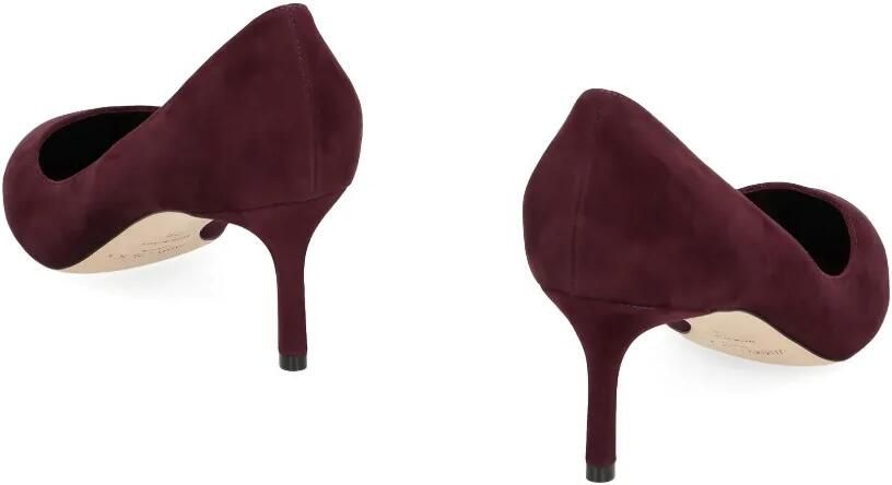 Jimmy Choo 60 mm Romy suède pumps met puntige neus Rood