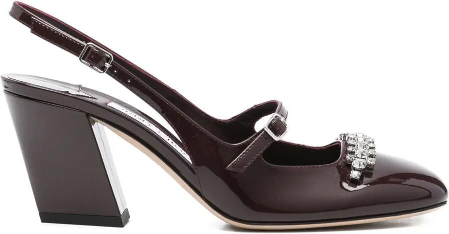 Jimmy Choo 70 mm Belinda slingback pumps met kristallen Rood