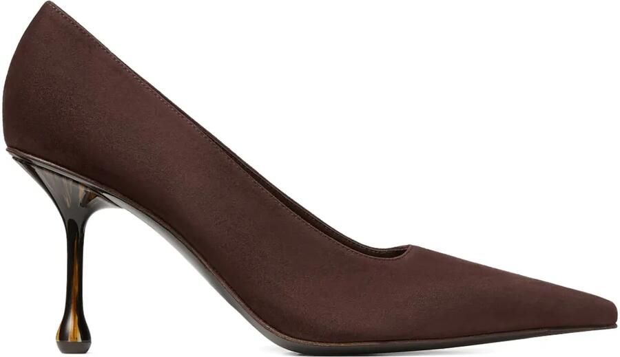 Jimmy Choo 80 mm Ixia pumps met puntige neus Bruin