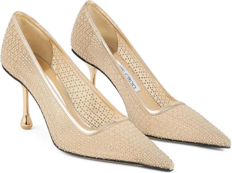 Jimmy Choo 80 mm Ixia verfraaide pumps Goud - Foto 4