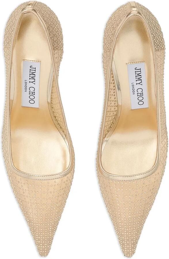 Jimmy Choo 80 mm Ixia verfraaide pumps Goud - Foto 3