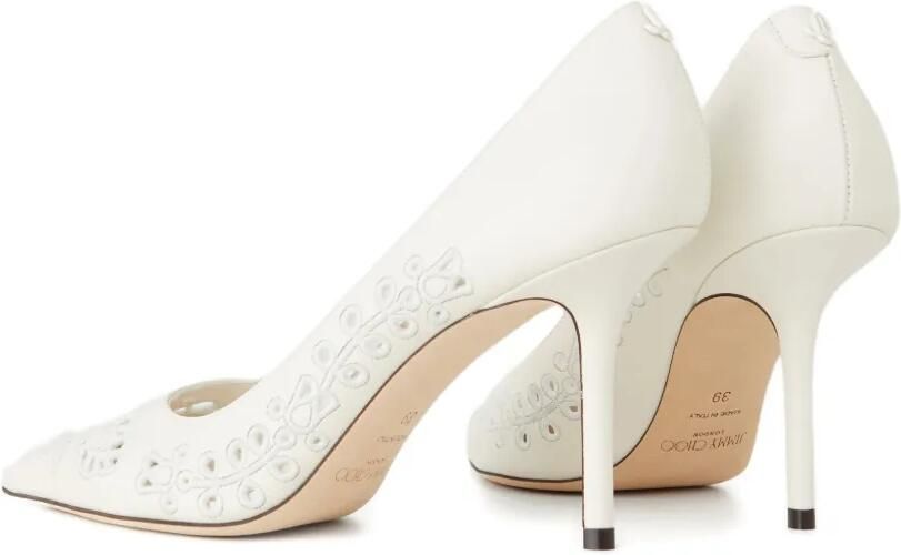 Jimmy Choo 85 mm Love pumps met borduurwerk en hak Wit - Foto 5
