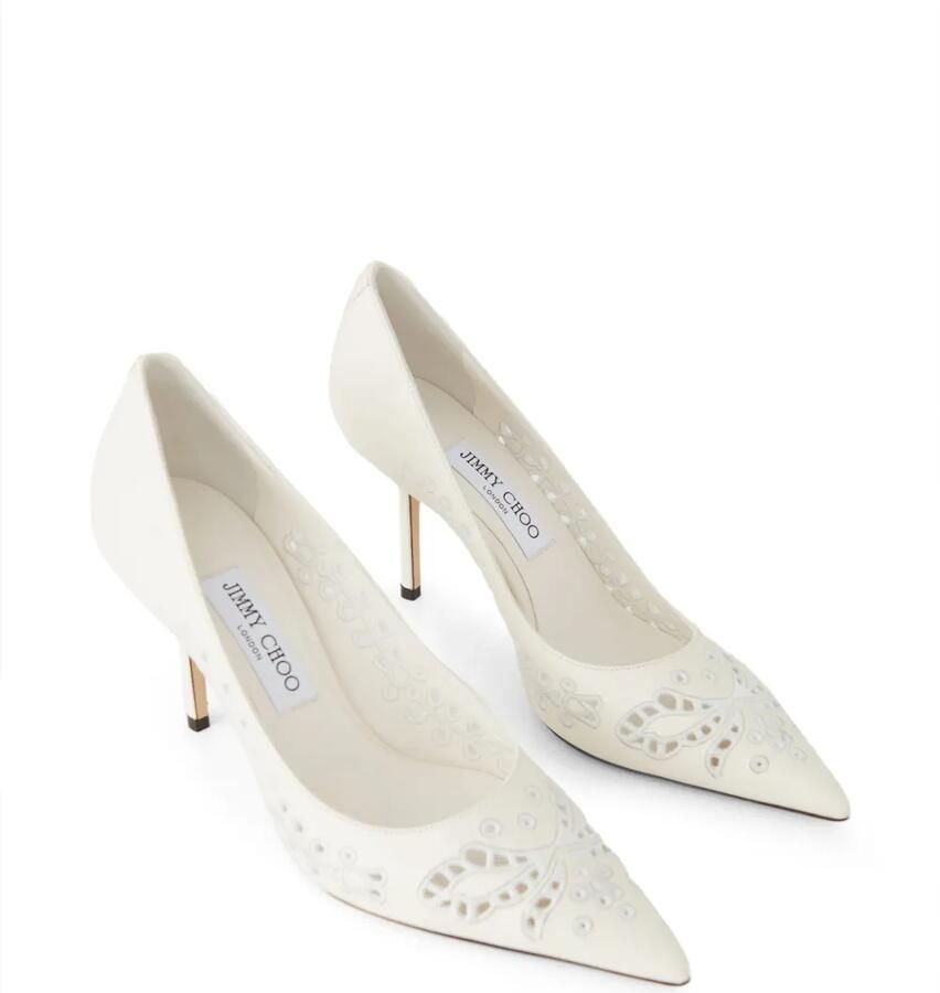 Jimmy Choo 85 mm Love pumps met borduurwerk en hak Wit - Foto 2