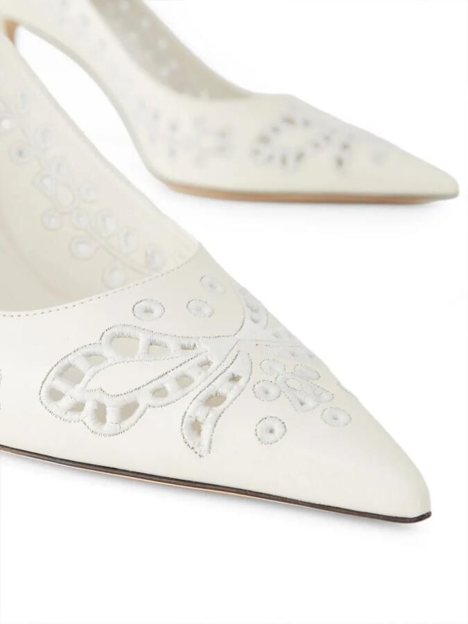 Jimmy Choo 85 mm Love pumps met borduurwerk en hak Wit - Foto 4
