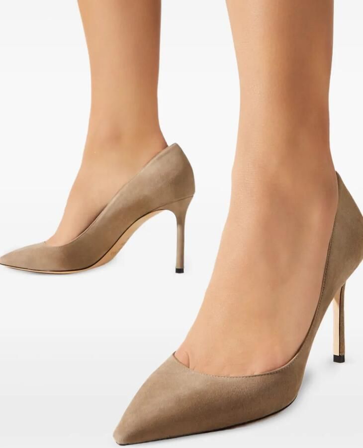 Jimmy Choo 85 mm Romy pumps met puntige neus Bruin - Foto 3